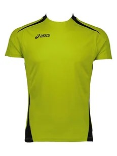 asics Koszulka funkcyjna w kolorze zielonym - Koszulki sportowe męskie - miniaturka - grafika 1
