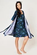 Szlafroki damskie - Szlafrok damski z dzianiny bambusowej z wiosennym printem LHD 538 Key - miniaturka - grafika 1