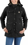 Kurtki męskie - Płaszcz Carhartt Weathered Duck Black - miniaturka - grafika 1