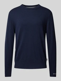 Sweter z dzianiny z okrągłym dekoltem model ‘Andre’ - Swetry męskie - miniaturka - grafika 1