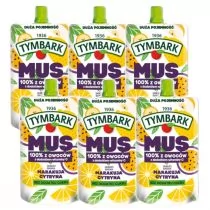 Tymbark Mus 100% jabłko banan marakuja cytryna Zestaw 6 x 200 g - Desery dla dzieci - miniaturka - grafika 1