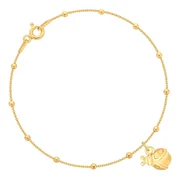 Bransoletki - Złota bransoletka z biedronką - miniaturka - grafika 1