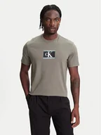 Koszulki męskie - Calvin Klein T-Shirt Box Tape Graphic LV04RC854G Zielony Regular Fit - miniaturka - grafika 1