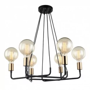 Italux Lampa zwis Betty MDM-3901/6 BK+BRO MDM-3901/6 BK+BRO - Lampy sufitowe - miniaturka - grafika 1