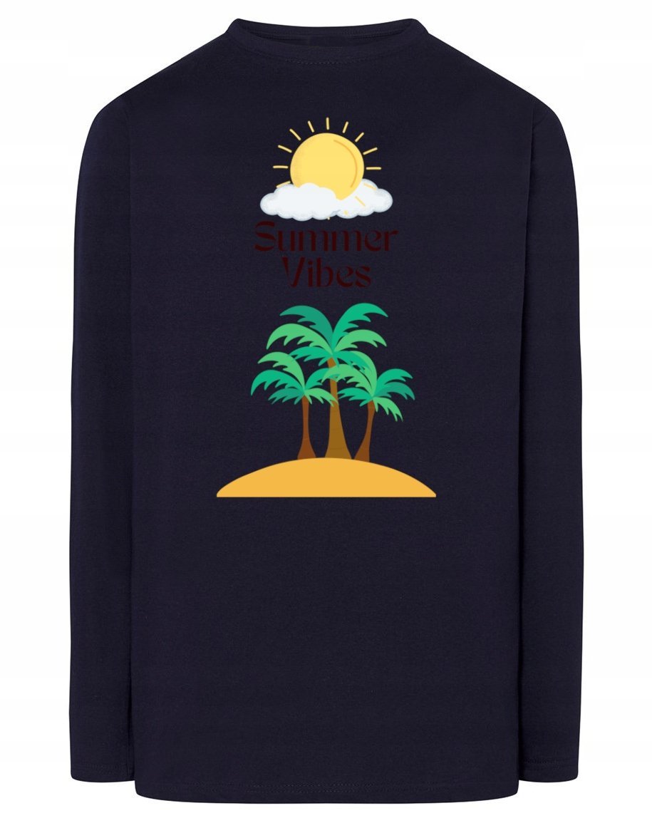 Longsleeve nadruk wakacyjny Summer Vibes r.L