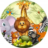 Akcesoria do pakowania - Naklejki 4 cm dla dzieci zwierzątka - miniaturka - grafika 1