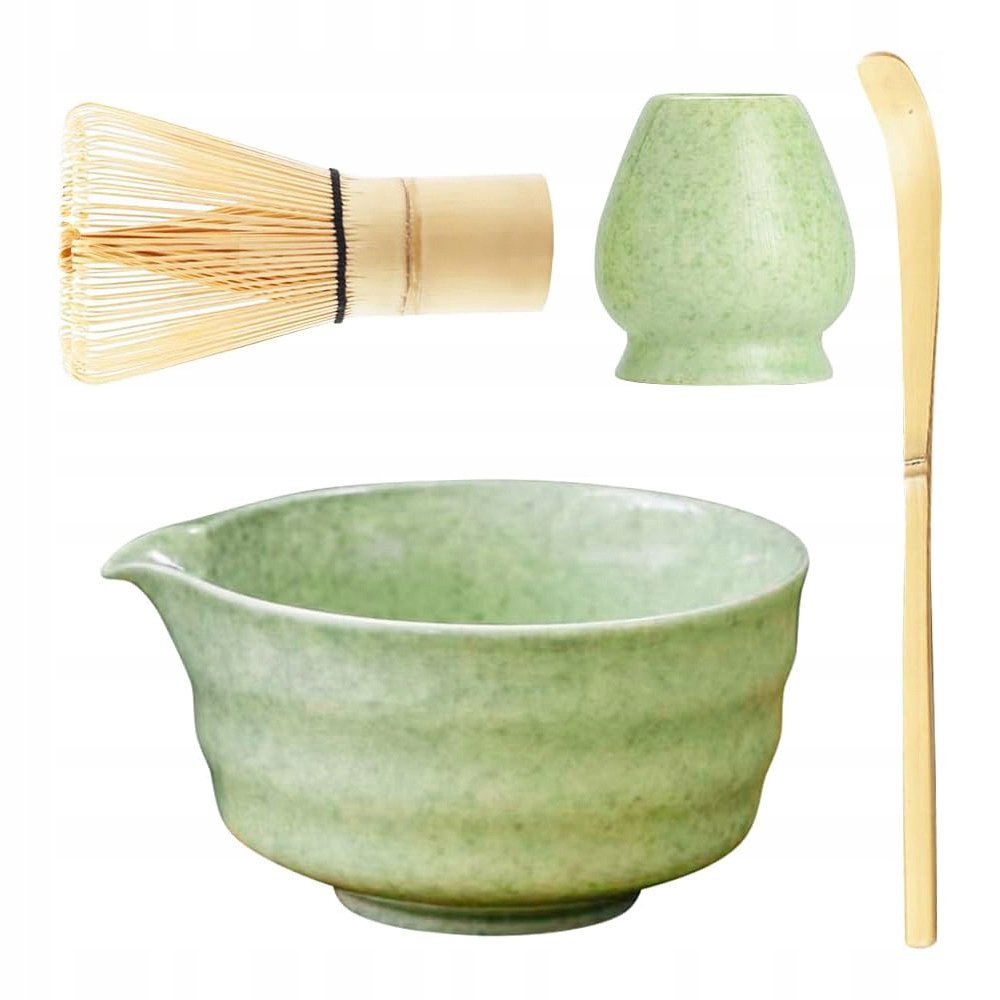 Zestaw Do Herbaty Matcha Z Miseczką i Bambusową Trzepaczką