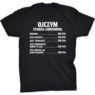 Koszulki męskie - Koszulka Stawka Godzinowa Dla Ojczyma Prezent - miniaturka - grafika 1