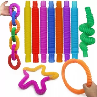Rurki tuby dla dzieci sensoryczne rury pop zestaw zabawka 10 szt - Zabawki kreatywne - miniaturka - grafika 1