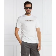 Koszulki męskie - Calvin Klein T-shirt DOUBLE FLOCK LOGO | Regular Fit - miniaturka - grafika 1