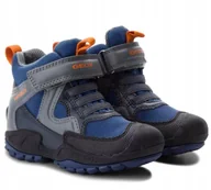 Śniegowce damskie - GEOX DZIECIĘCE ŚNIEGOWCE WYSOKIE NA RZEPY GRANATOWE 24 Ż4G - miniaturka - grafika 1