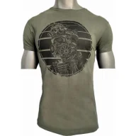 Odzież taktyczna i umundurowanie - Koszulka T-Shirt Maskpol Wzór 01 Zielona - miniaturka - grafika 1