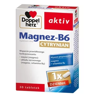 Doppelherz aktiv Magnez-B6 CYTRYNIAN x30 tabletek - Witaminy i minerały - miniaturka - grafika 1