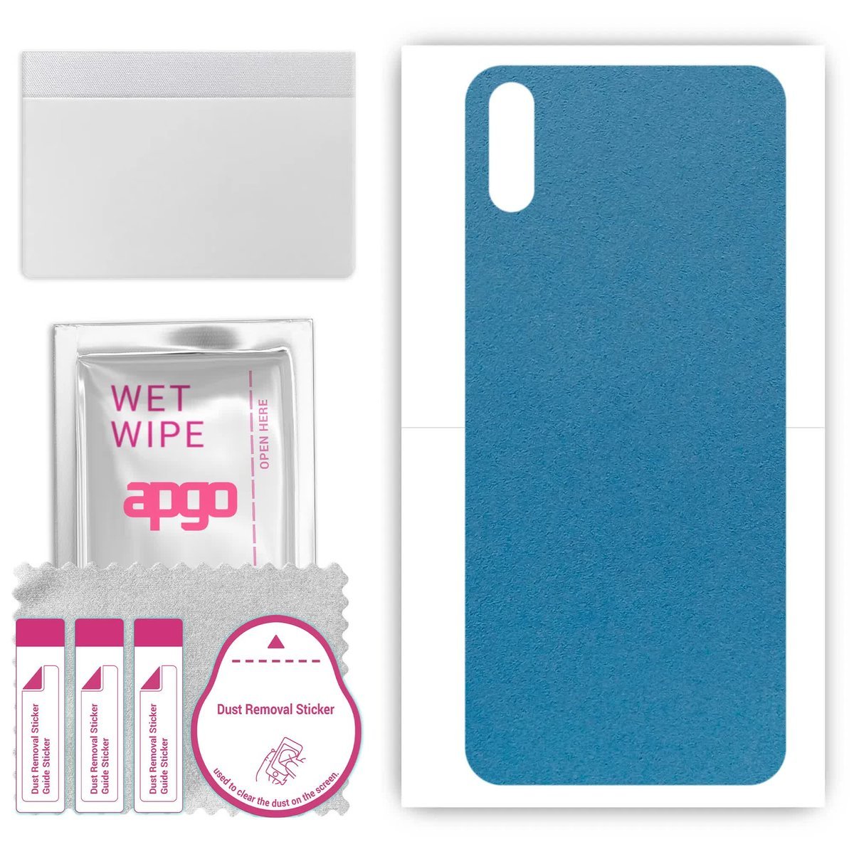 Folia naklejka skórka strukturalna na TYŁ Zamsz do LG W11 - Zamsz Niebieski - apgo SKINS