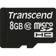 Karty pamięci - Karta pamięci TRANSCEND microSDHC, 8 GB, Class 10 - miniaturka - grafika 1