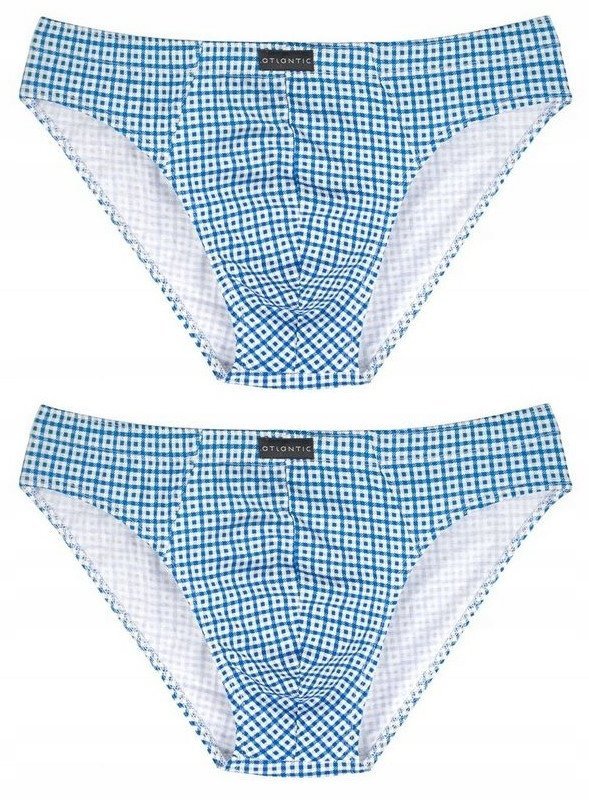 SLIPY ATLANTIC MĘSKIE MAJTKI MP1360 SPORT GRANATOWE W KRATKĘ 2PAK *M*