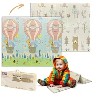 Maty piankowe - MATA PIANKOWA EDUKACYJNA SKŁADANA DLA DZIECI DUŻA MISIE BALONY 180x200 - miniaturka - grafika 1