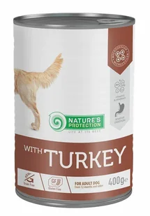 Natures Protection Pies Puszka 400g Sensitive Indyk, karma dla psa - Mokra karma dla psów - miniaturka - grafika 1