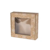 Pudełka i szkatułki - Pudełko Fasonowe Okienko Śnieżynki 200X200X50mm - miniaturka - grafika 1