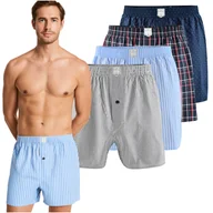 Majtki męskie - Lee Cooper Bokserki Męskie Luźne 4 sztuki Zestaw Bawełna Krata Paski M - miniaturka - grafika 1