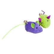 Zabawki dla kotów - Dingo Myszki Dla Kota - fioletowa i zielona - miniaturka - grafika 1