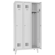 Szafki BHP - Szafka z trzema kolumnami na osobne klucze dla pracowników SUM 331 W ST 3 PKT - miniaturka - grafika 1