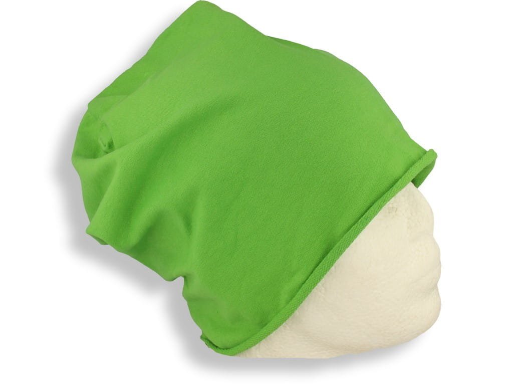 Czapka Damska Beanie Włoska Cienka Smerfetka Bawełna Zielony Jaskrawy