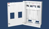 Rozdzielnie elektryczne - Rozdzielnica RW-2L-P"Z"O/E P/T licznikowa 2x3F+miejsce na 18 zabezpieczeń drzwi pełne z zamkiem-płytka - miniaturka - grafika 1