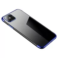 Etui i futerały do telefonów - Hurtel Clear Color case żelowy pokrowiec etui z metaliczną ramką Samsung Galaxy S21 Ultra 5G niebieski - miniaturka - grafika 1