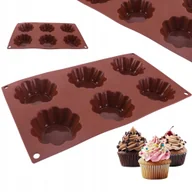 Formy do ciast - Foremki Na Babeczki Silikon Forma Do Pieczenia Babeczek 6 28,5 X 16 X 2,5 - miniaturka - grafika 1