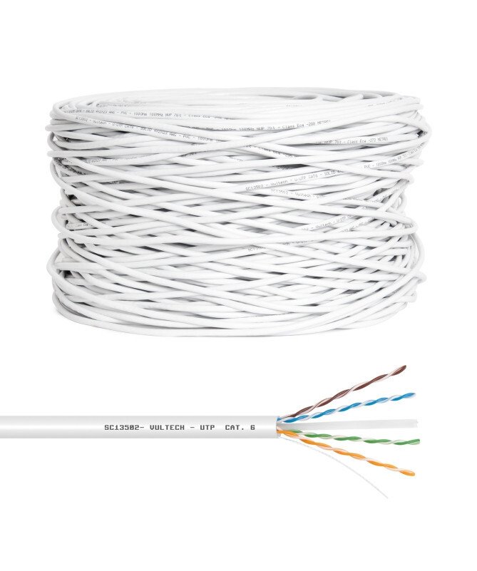 Vultech SC13502-305 Kabel sieciowy biały 305 m Cat6 F/UTP (FTP)