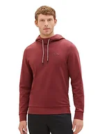 Bluzy męskie - TOM TAILOR Bluza męska, 32220 – Burned Bordeaux Red, XXL - miniaturka - grafika 1