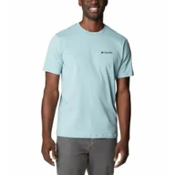 Odzież trekkingowa damska - Koszulka Turystyczna Męska Columbia CSC Seasonal Logo T-Shirt - miniaturka - grafika 1