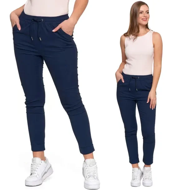 Spodnie Damskie Joggery Stylowe Casual Bawełniane Wygodne Modne MORAJ XXL