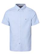 Koszule męskie - Tommy Hilfiger - Męska koszula z dodatkiem lnu, niebieski - miniaturka - grafika 1