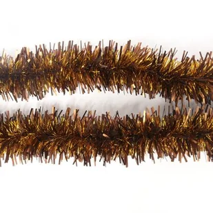 Łańcuch brązowo-złoty matowy grubo/cienkocięty 8 x 300 cm - Ozdoby bożonarodzeniowe - miniaturka - grafika 1
