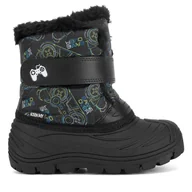 Buty dla chłopców - Śniegowce Action Boy P140224K Czarny - miniaturka - grafika 1