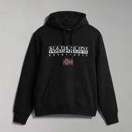 Bluzy męskie - Męska Bluza NAPAPIJRI B-AYAS H 1 BLACK 041 NP0A4GJA0411 – Czarny - miniaturka - grafika 1