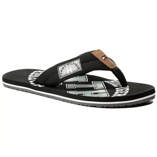 Klapki i japonki damskie - Tommy Hilfiger Japonki Essential Th Beach Sandal FM0FM01369 Black 990 - grafika 1