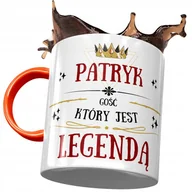 Kubki - Kubek Pomarańczowy dla Patryka Męża Kolegi Prezent z Nadrukiem ze Zdjęciem + Opakowanie na prezent (wzór 04) - miniaturka - grafika 1