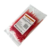 Inne mocowania - Opaski zaciskowe Tretytka UV 2,5 x 100 mm, czerwony - miniaturka - grafika 1