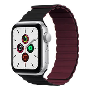 Kingxbar Magnetyczny Pasek do WATCH 38/40mm Kingxbar Magnetic Apple Watch Band czarno-burgundowy 6959003517159 - Akcesoria do smartwatchy - miniaturka - grafika 1