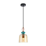 Lampy sufitowe - Bursztynowa lampa wisząca, regulowana PND-27092A-MC-BRO z serii NAMOS  - miniaturka - grafika 1