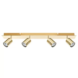 Beliani Lampa sufitowa Lampa sufitowa 4-punktowa metalowa złota TIGRIS 246092 - Lampy sufitowe - miniaturka - grafika 1