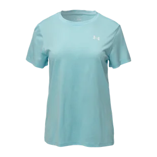 Damska Koszulka z krótkim rękawem UNDER ARMOUR TECH SSC- TWIST 1384230-494 – Niebieski - Koszulki i topy damskie - miniaturka - grafika 1