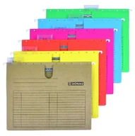 Szkolne artykuły papiernicze - Donau Teczka zawieszkowa A4 niebieska z wąsem 230g (7430001PL-10) op.5szt. - miniaturka - grafika 1