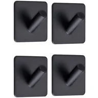 Wieszaki łazienkowe - szt. 3M samoprzylepny hak ścienny do łazienki ze stali nierdzewnej wieszak na ręczniki do łazienki, kuchni, szafki toaletowej, czarny - miniaturka - grafika 1