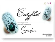 Pozostałe akcesoria kosmetyczne - Certyfikat ze szkolenia online LIVE Spider by Paulina Laskowska Wersja Drukowana - miniaturka - grafika 1