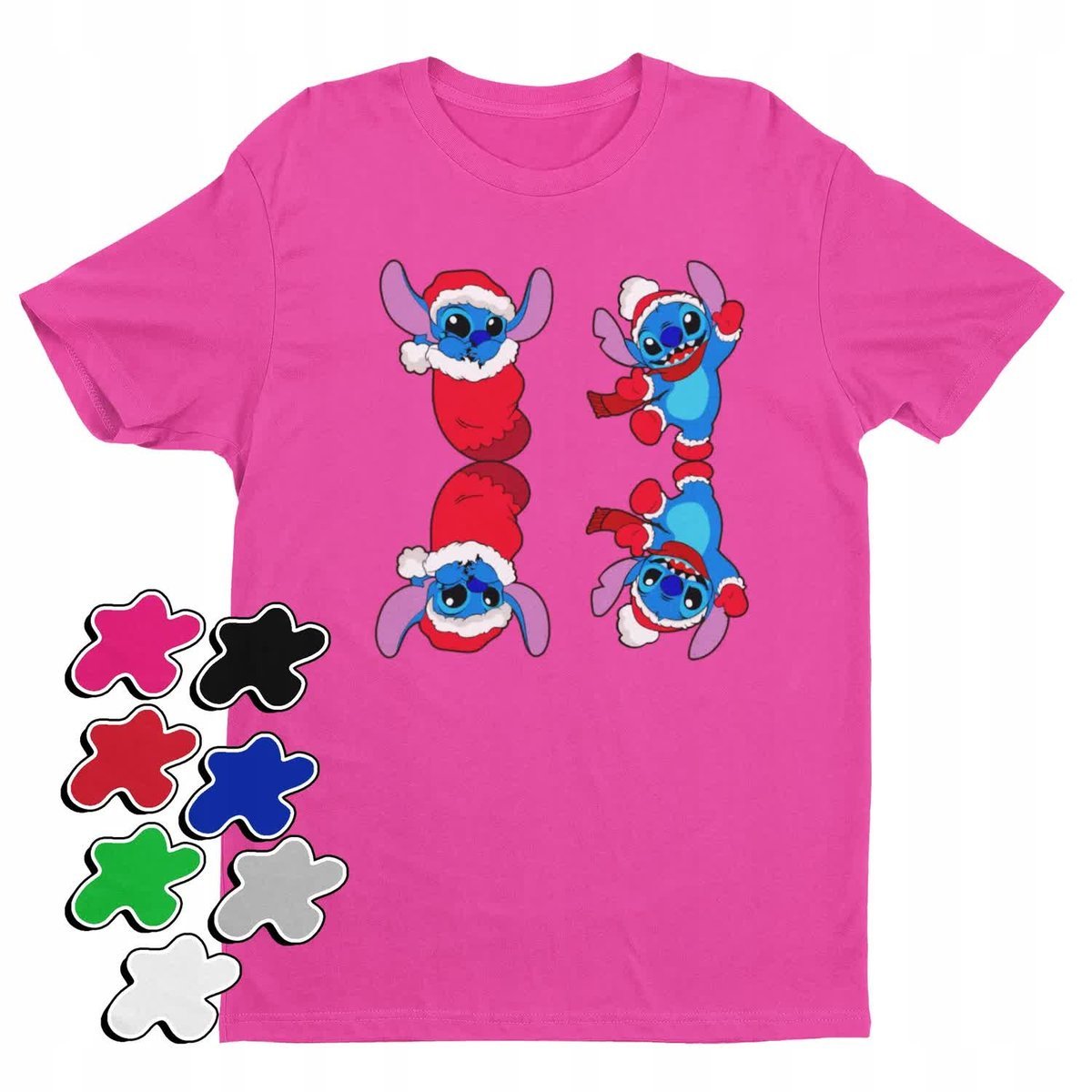 Koszulka T-Shirt Dziecięca Z Nadrukiem Grinch Święta Prezent -M 134-140