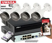 Zestawy do monitoringu - Monitoring posesji Dahua 4 kamery IPC-HFW1530S-0280B-S6 5Mpx Mikrofon - miniaturka - grafika 1